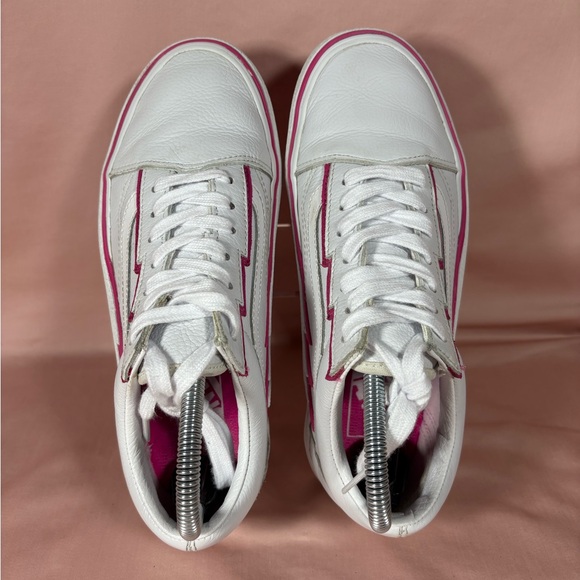 Vans Old Skool Bolt Leather Pop Pink Glow Low Top Unisex Shoes W's 7.5/ M's 6 - Picture 5 of 11